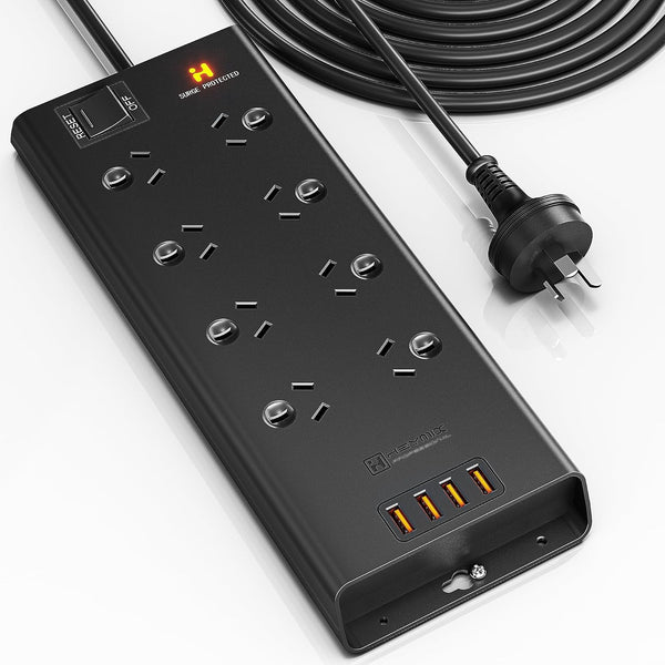 HEYMIX 8-Outlet Power Strip with 4 USB Charging Ports